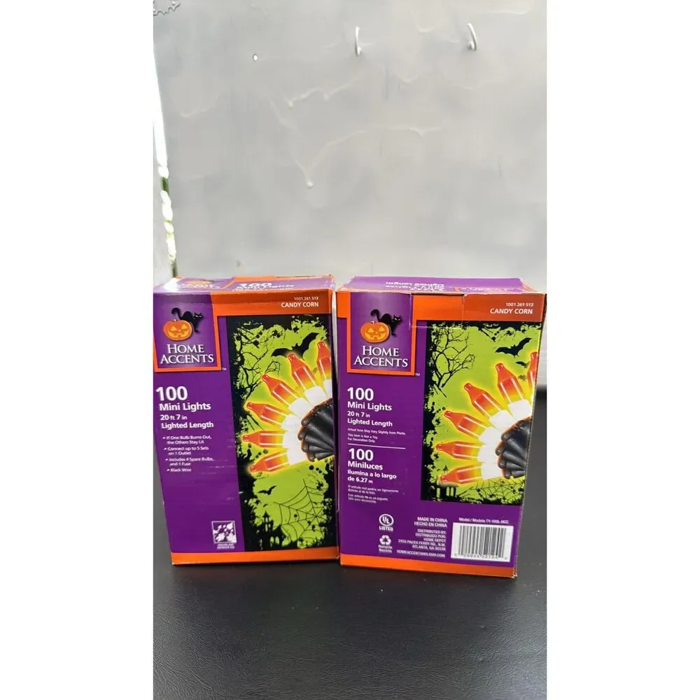 Halloween Lights 8 String  Lights Dual Colors Pumpkin Lights Bat  Lights